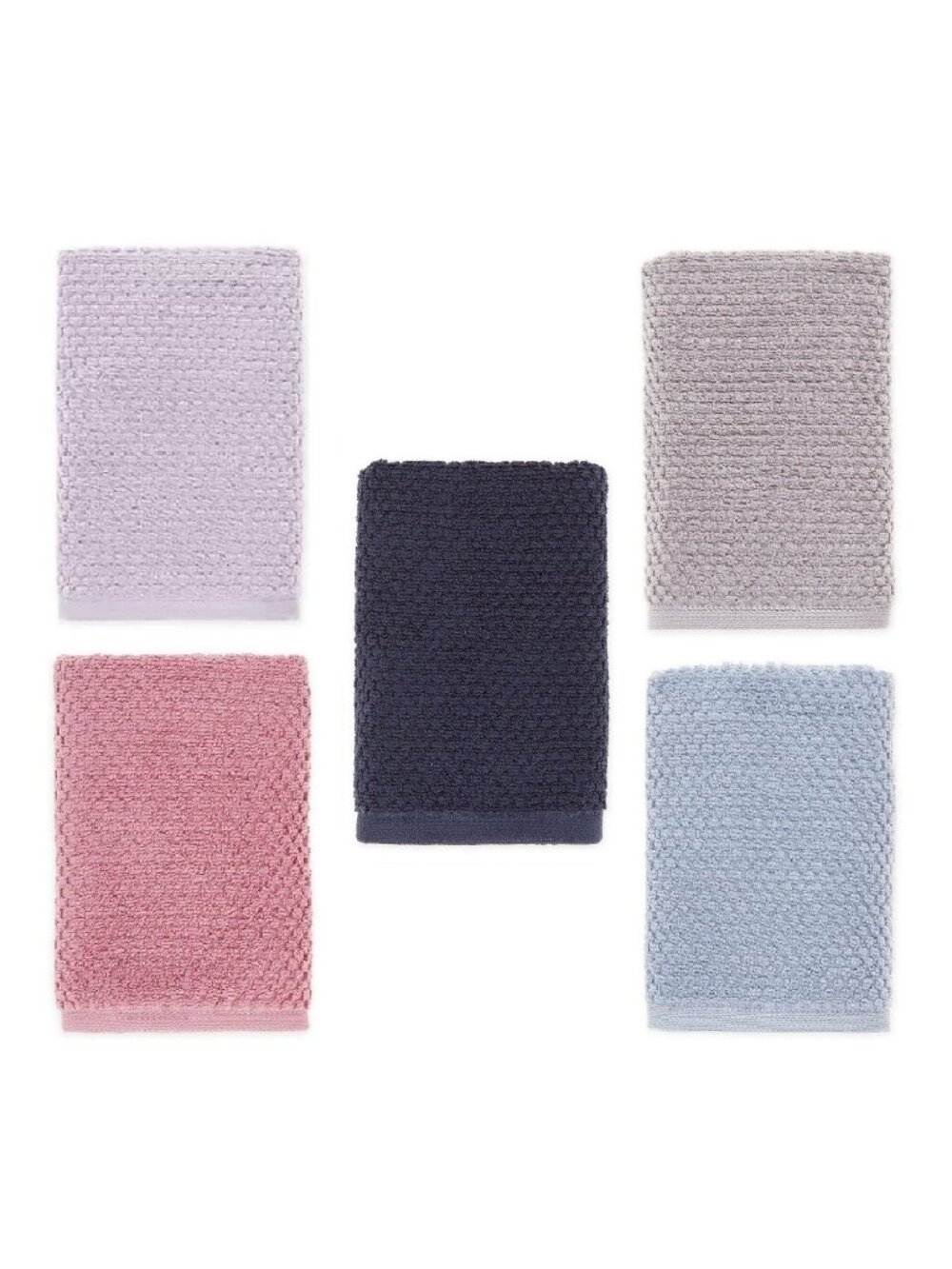 5 Wild Sage Savannah Quick Dry HAND Towels = PURPLE + PINK + NAVY + GRAY + BLUE